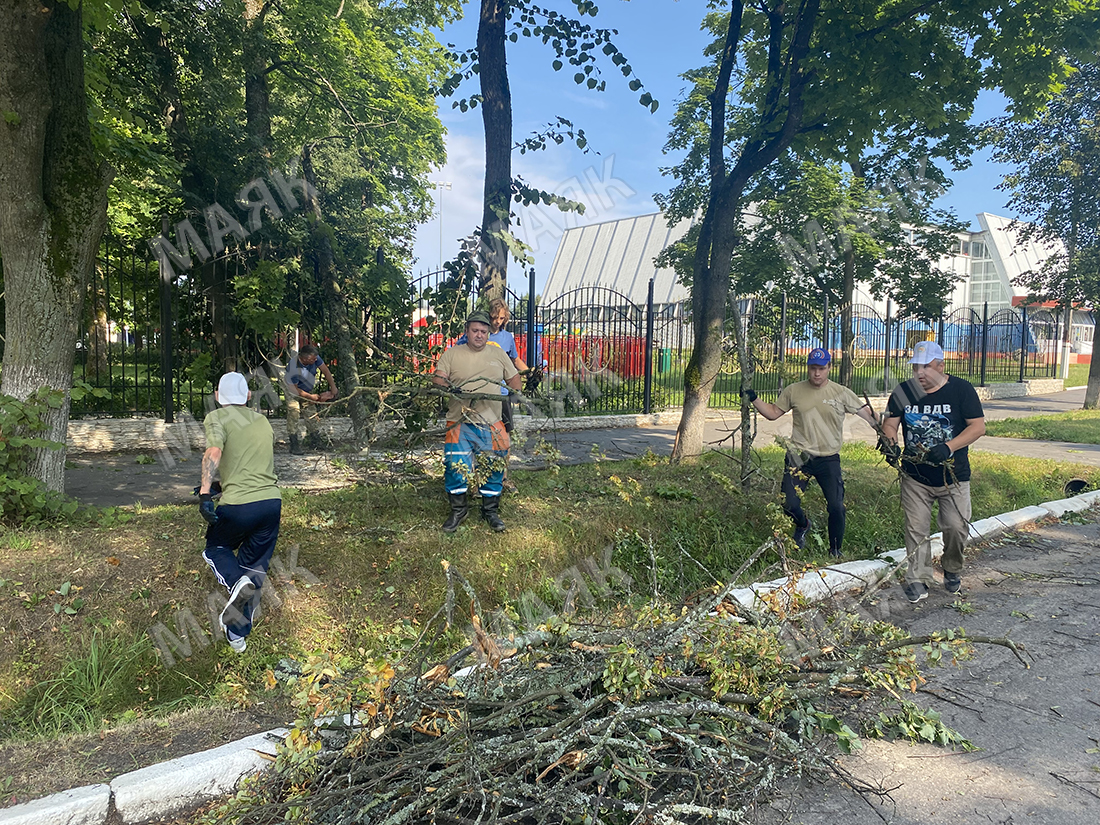 Последствия вчерашней непогоды устраняют в Новозыбкове