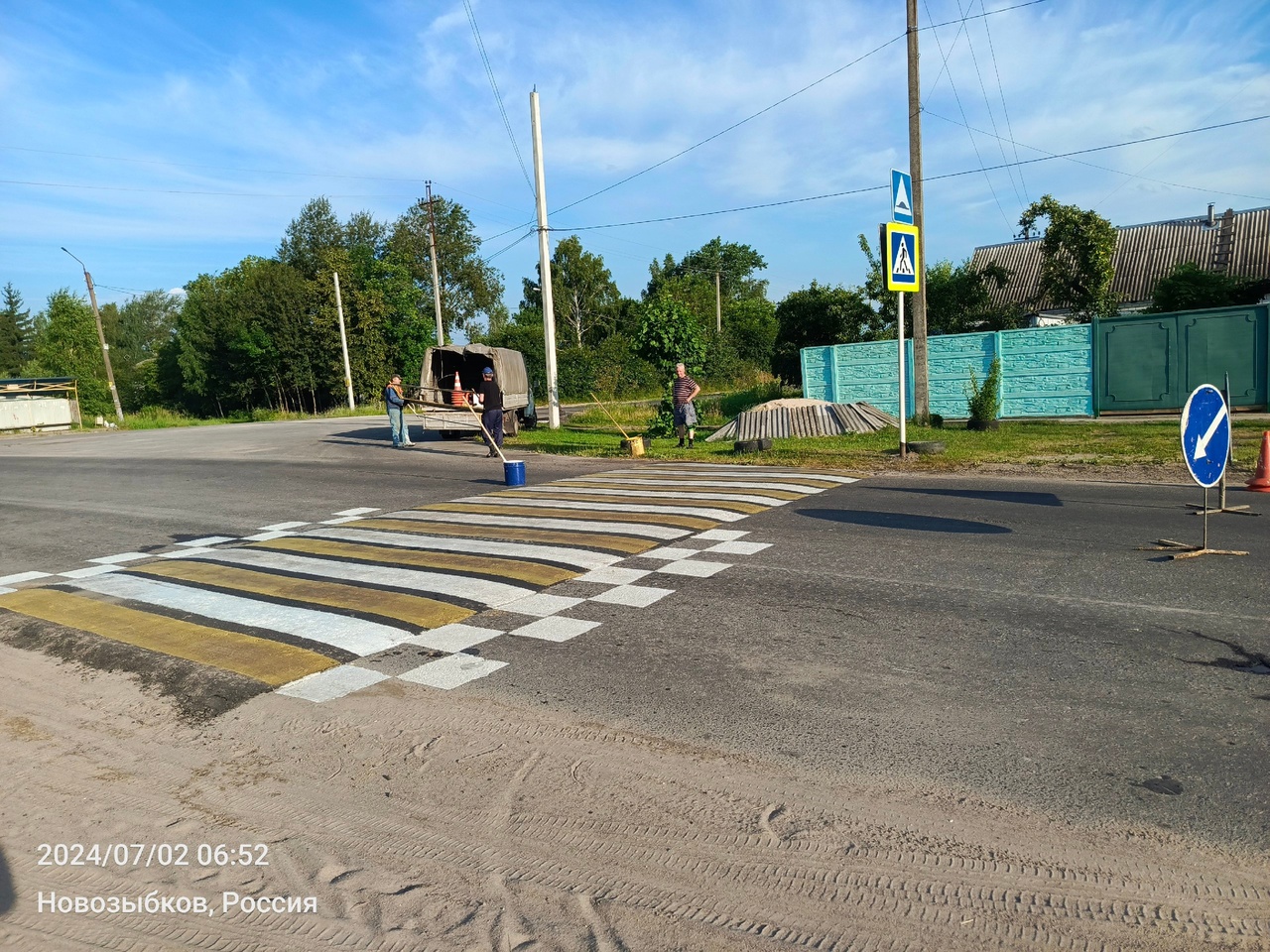 В Новозыбкове «разметили» дорожного полицейского