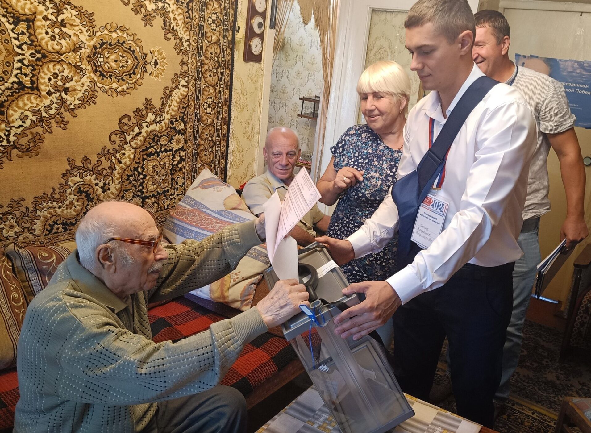 99-летний участник и Ветеран Великой Отечественной войны проголосовал за светлое будущее родного края