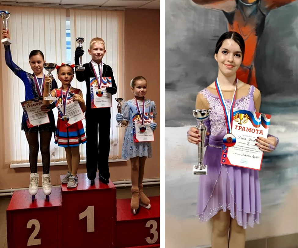 Три медали привезли новозыбковцы с Первенства Жуковки по фигурному катанию