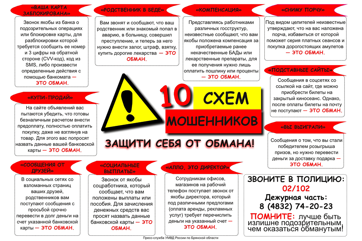 Брянская полиция предупреждает: на минувшей неделе жертвами телефонных и сетевых мошенников стали 35 человек