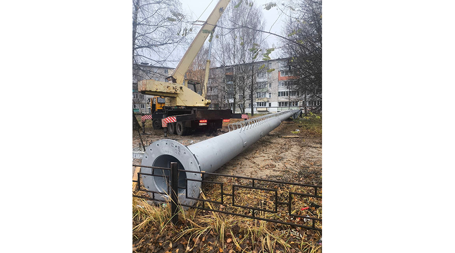 В Новозыбкове приступили к монтажу вышки сотовой связи