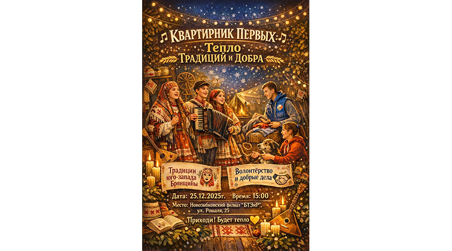 Новозыбковские Первые приглашают на квартирник