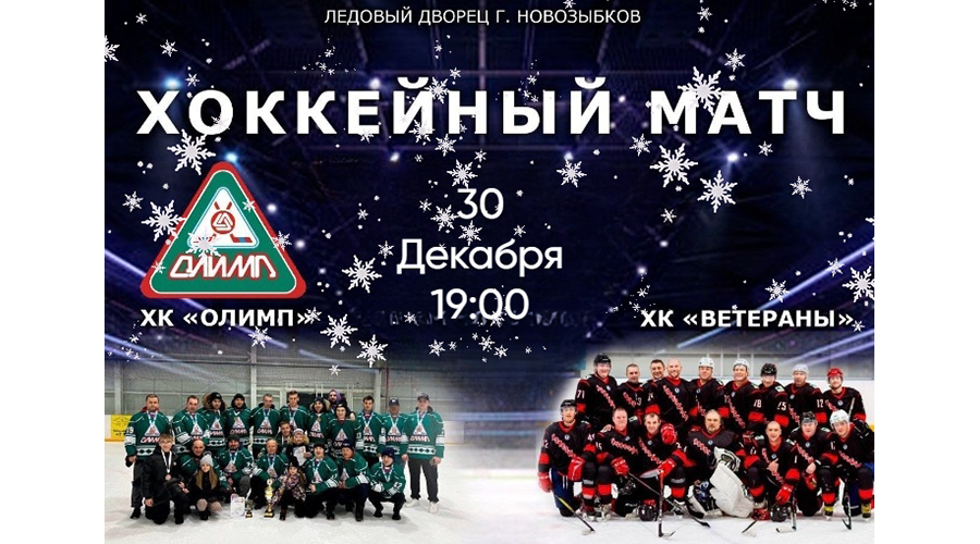 Товарищеский хоккейный матч проведут в Новозыбкове