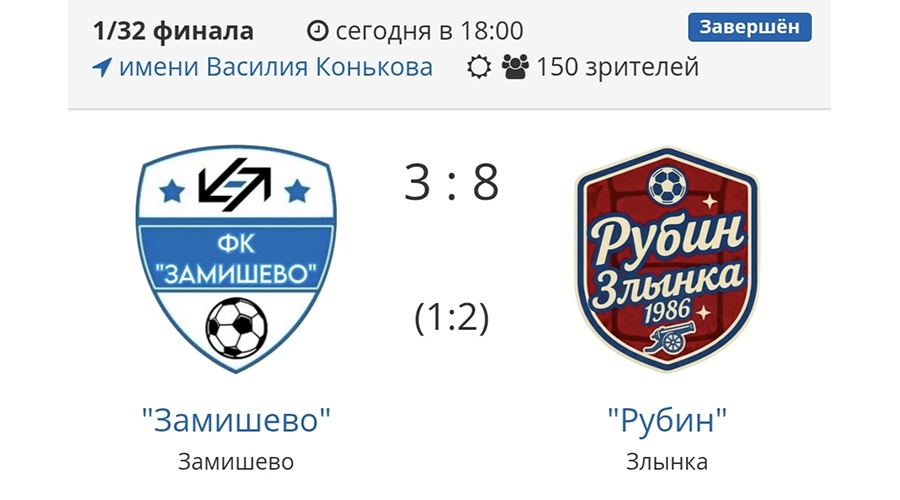 Новозыбковцы выбыли из Кубка Навроцкого по футболу