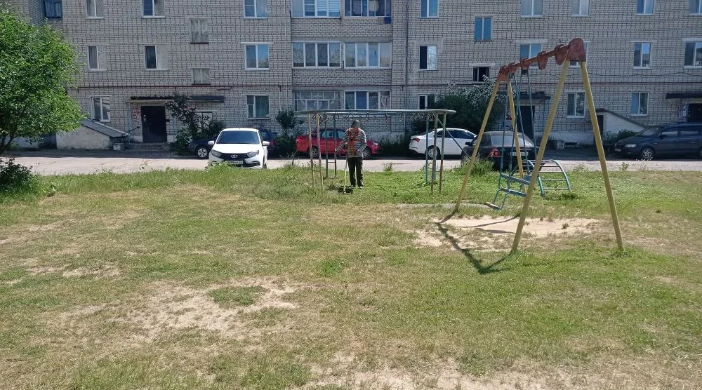 В Новозыбкове продолжается борьба управляющих компаний с растительностью