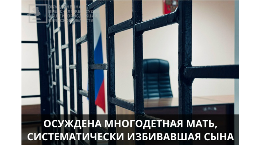 В Новозыбкове многодетную мать осудили за систематическое избивание сына