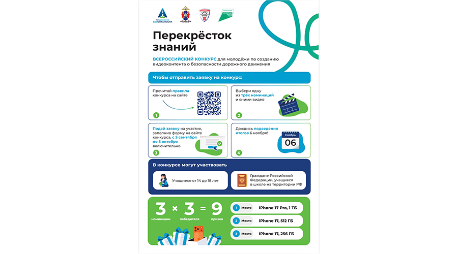 Новозыбковскую молодежь приглашают к участию во Всероссийском конкурсе «Перекрёсток знаний»